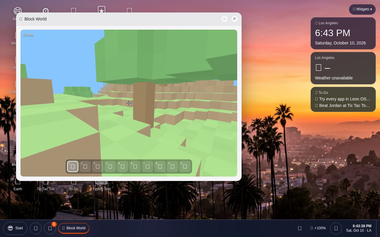 Block World 3D building game in Leon OS